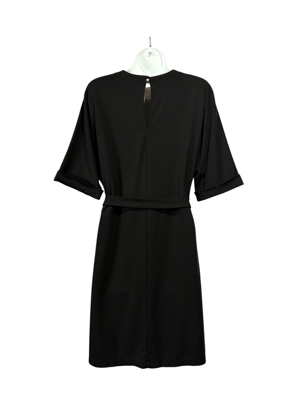 RW&CO, Black Stretch Belted Shift Dress, Medium, Pockets Career Minimalist - Picture 7 of 9